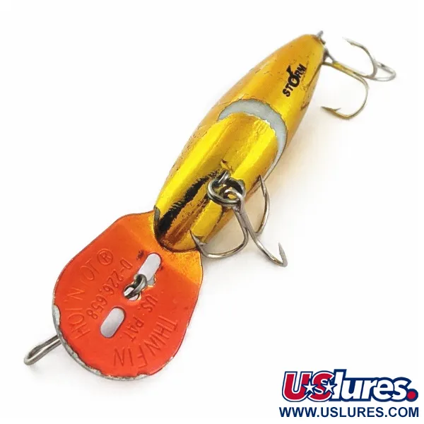 Vintage   Storm Hot'N'Tot Thin Fin, 1/4oz Gold fishing lure #24178