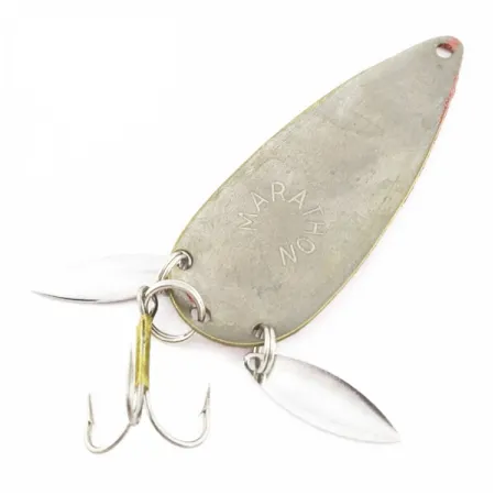 Vintage Marathon  Marathon, 3/5oz white/red fishing spoon #24180