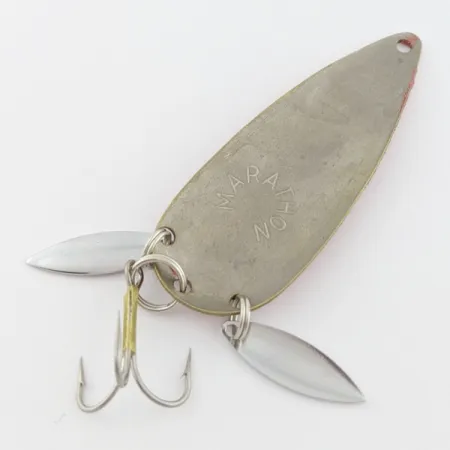 Vintage Marathon  Marathon, 3/5oz white/red fishing spoon #24180