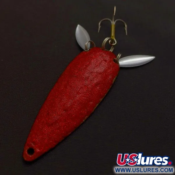 Vintage  Marathon  Marathon, 3/5oz white/red fishing spoon #24180