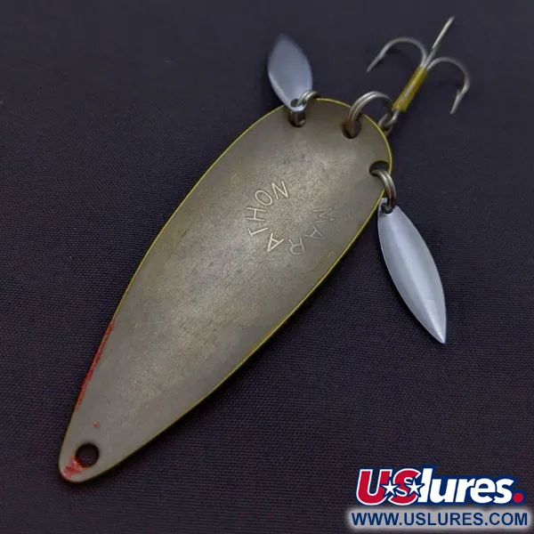 Vintage  Marathon  Marathon, 3/5oz white/red fishing spoon #24180