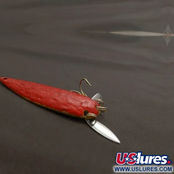 Vintage  Marathon  Marathon, 3/5oz white/red fishing spoon #24180