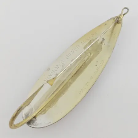 Vintage Johnson Silver Minnow, 1oz silver/gold fishing spoon #24182