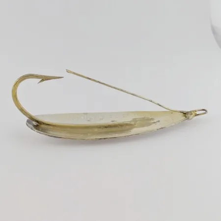 Vintage Johnson Silver Minnow, 1oz silver/gold fishing spoon #24182