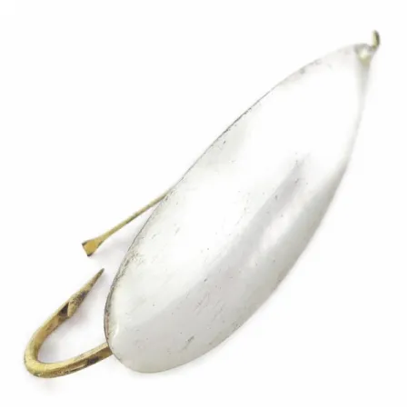 Vintage Johnson Silver Minnow, 1oz silver/gold fishing spoon #24182