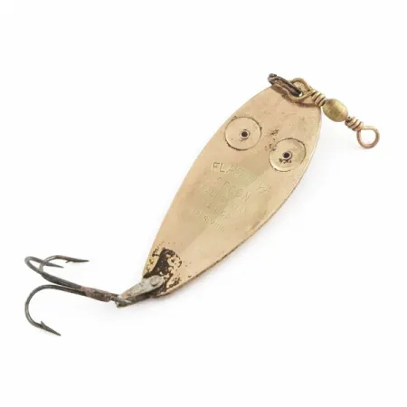 Vintage Paul Bunyan Flash eye spoon, 3/5oz coppe/red eyes fishing spoon #24183