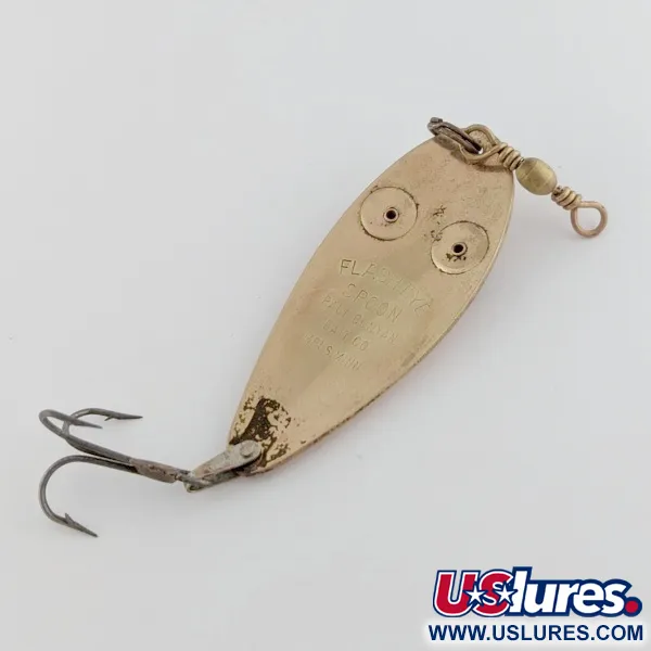 Vintage   Paul Bunyan Flash eye spoon, 3/5oz coppe/red eyes fishing spoon #24183