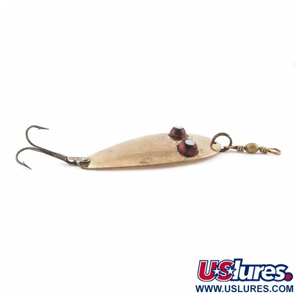 Vintage   Paul Bunyan Flash eye spoon, 3/5oz coppe/red eyes fishing spoon #24183