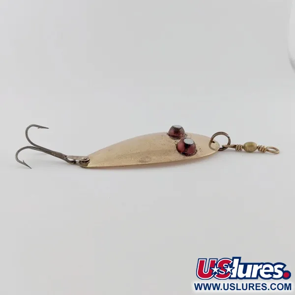 Vintage   Paul Bunyan Flash eye spoon, 3/5oz coppe/red eyes fishing spoon #24183