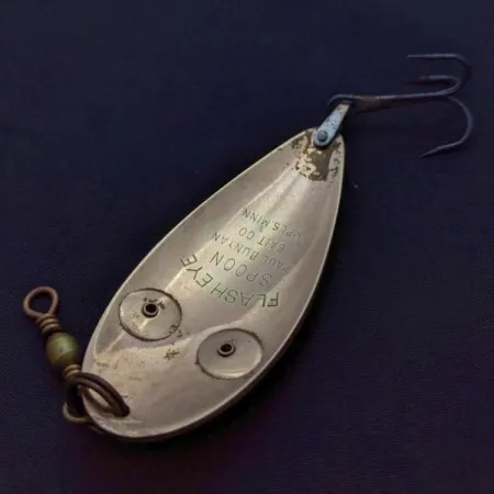 Vintage Paul Bunyan Flash eye spoon, 3/5oz coppe/red eyes fishing spoon #24183