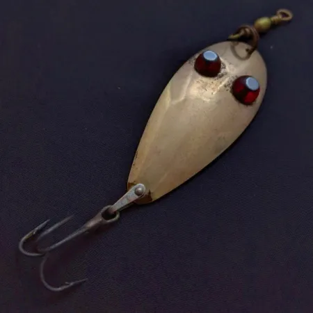 Vintage Paul Bunyan Flash eye spoon, 3/5oz coppe/red eyes fishing spoon #24183