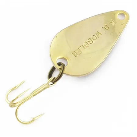 Vintage Acme K.O. Wobbler, 1/8oz white/black/gold fishing spoon #24191