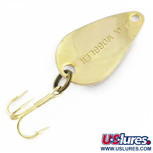 Vintage   Acme K.O. Wobbler, 1/8oz white/black/gold fishing spoon #24191