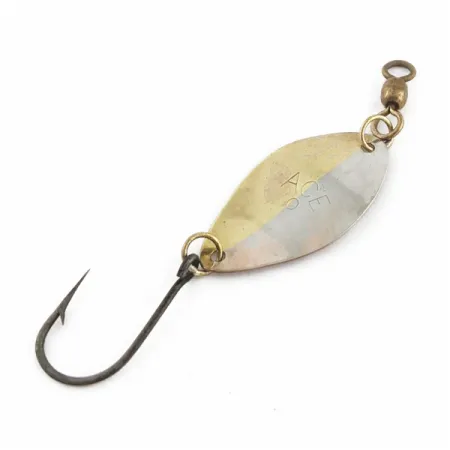 Vintage Otto's ACE BAITS, 3/32oz nickel/brass fishing spoon #24193