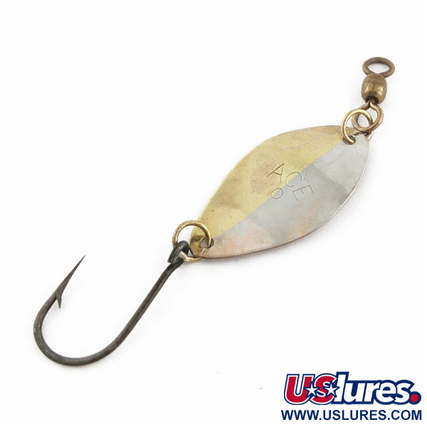 Vintage   Otto's ACE BAITS, 3/32oz nickel/brass fishing spoon #24193