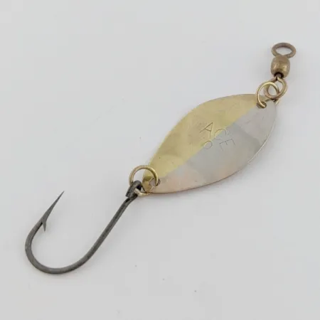 Vintage Otto's ACE BAITS, 3/32oz nickel/brass fishing spoon #24193