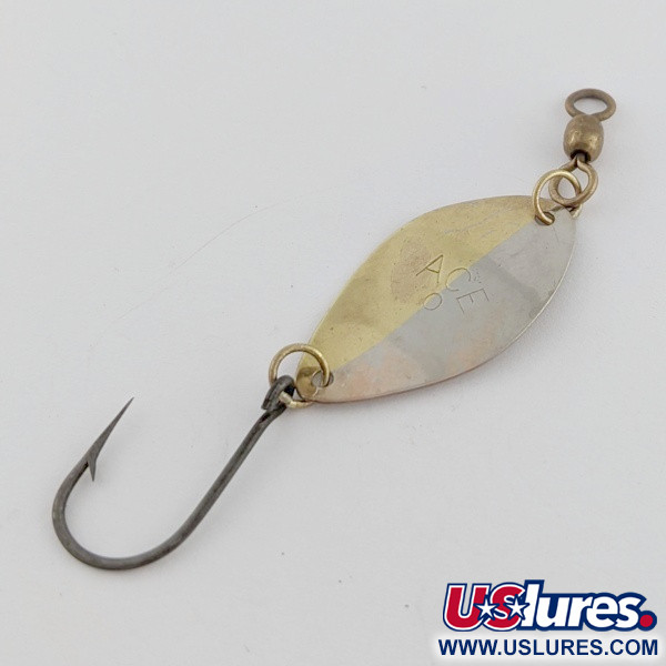 Vintage   Otto's ACE BAITS, 3/32oz nickel/brass fishing spoon #24193