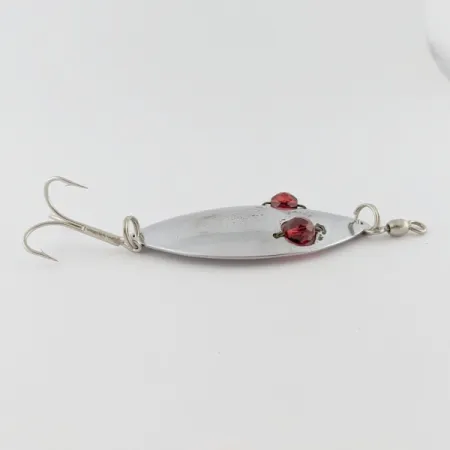 Vintage Hofschneider Red Eye Wiggler, 1oz nickel/red fishing spoon #24196