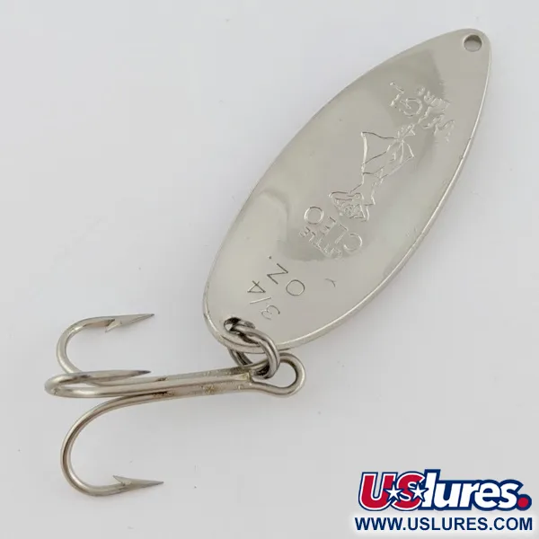 Vintage  Seneca Little Cleo (Hula Girl), 3/4oz nickel fishing spoon #24197