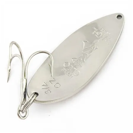 Vintage Seneca Little Cleo (Hula Girl), 3/4oz nickel/blue fishing spoon #24198