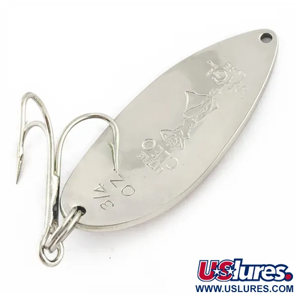 Vintage  Seneca Little Cleo (Hula Girl), 3/4oz nickel/blue fishing spoon #24198