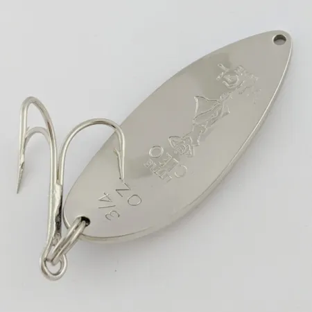 Vintage Seneca Little Cleo (Hula Girl), 3/4oz nickel/blue fishing spoon #24198