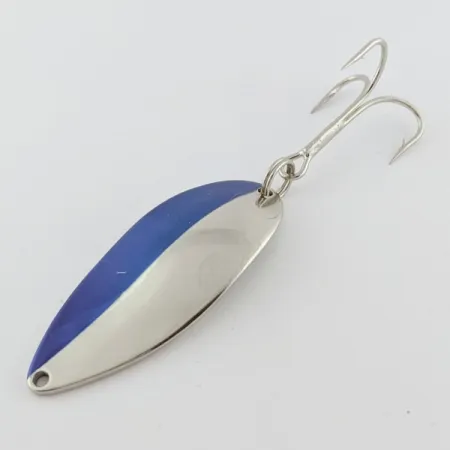 Vintage Seneca Little Cleo (Hula Girl), 3/4oz nickel/blue fishing spoon #24198