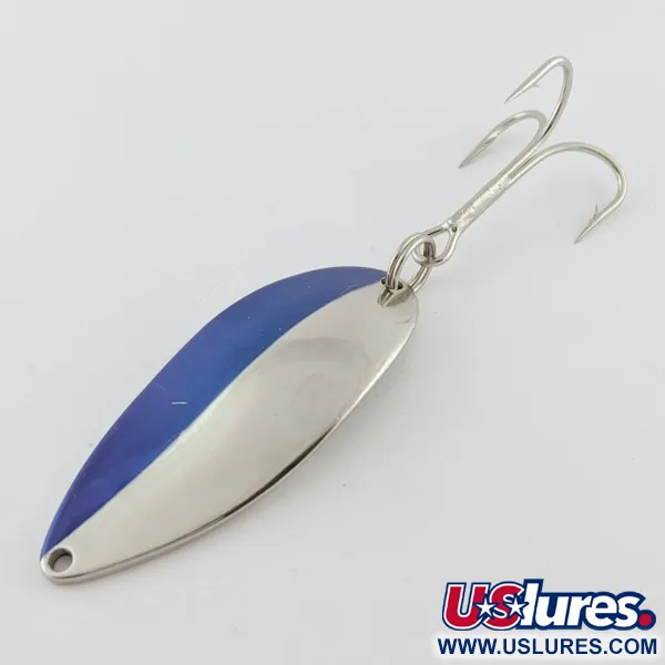 Vintage  Seneca Little Cleo (Hula Girl), 3/4oz nickel/blue fishing spoon #24198