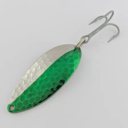Vintage Eppinger Dardevle Devle Dog  Detroit (1980 s), 3/4oz Nickel/Green fishing spoon #24199