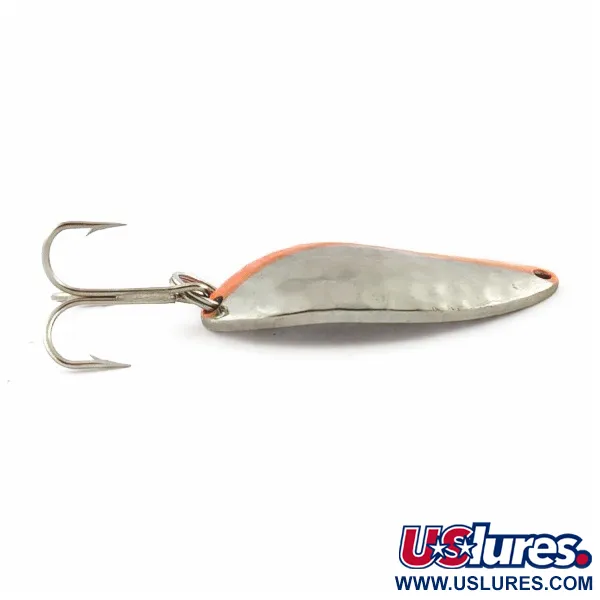 Vintage  Eppinger Dardevle Devle Dog  5400 Detroit (1980 s), 1/2oz Nickel/Orange UV fishing spoon #24200