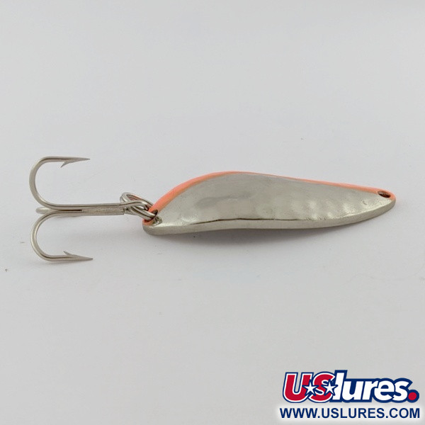 Vintage  Eppinger Dardevle Devle Dog  5400 Detroit (1980 s), 1/2oz Nickel/Orange UV fishing spoon #24200