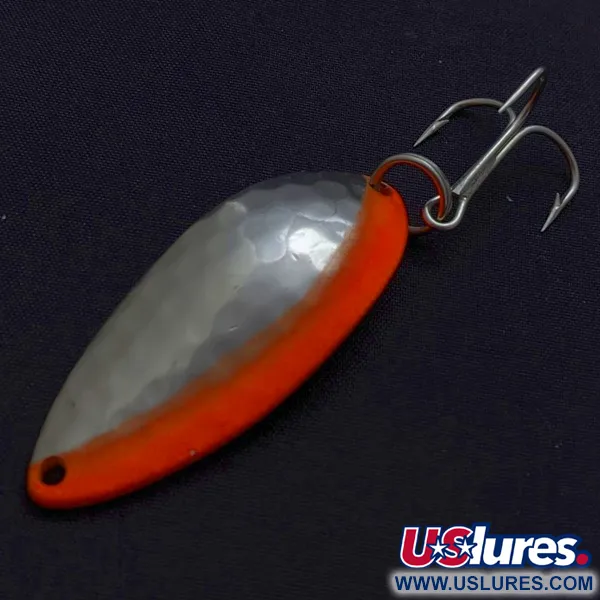 Vintage  Eppinger Dardevle Devle Dog  5400 Detroit (1980 s), 1/2oz Nickel/Orange UV fishing spoon #24200