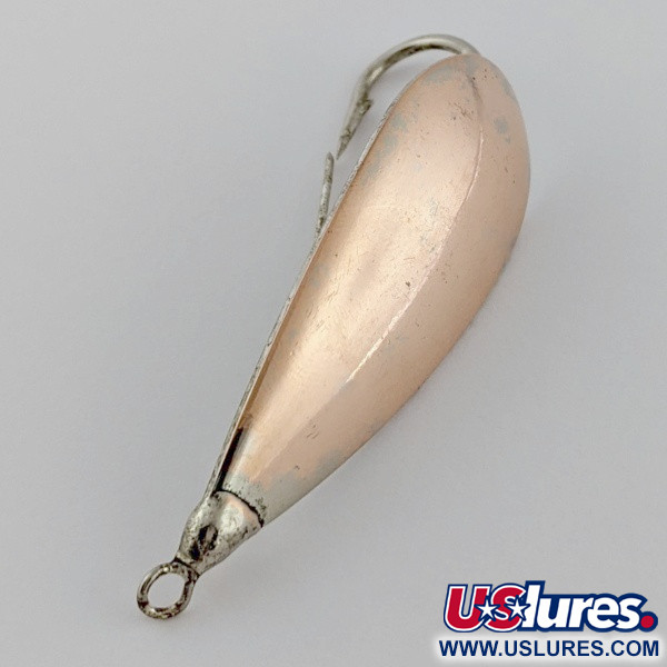 Vintage   Johnson Silver Minnow Weedless, 1/3oz silver/copper fishing spoon #24203