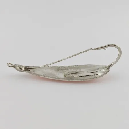 Vintage Johnson Silver Minnow Weedless, 1/3oz silver/copper fishing spoon #24203