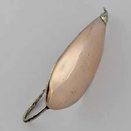 Vintage Johnson Silver Minnow Weedless, 1/3oz silver/copper fishing spoon #24203