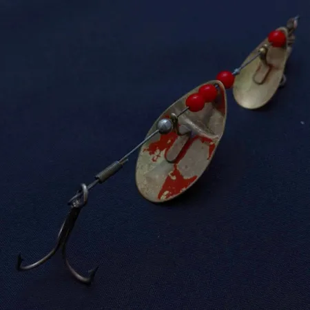 Vintage Weller June-Bug, 1/4oz silver/gold spinning lure #24206