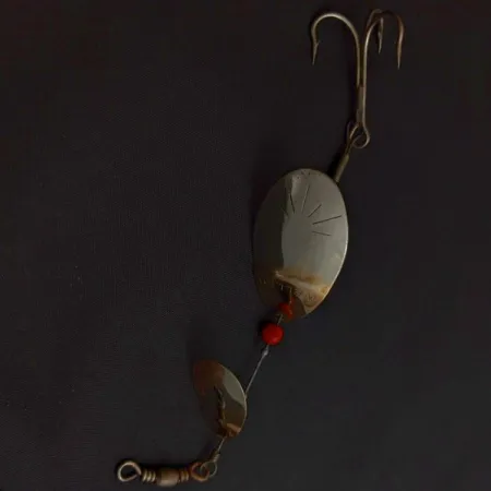 Vintage Weller June-Bug, 1/4oz silver/gold spinning lure #24206