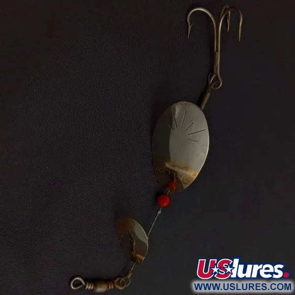 Vintage   Weller June-Bug, 1/4oz silver/gold spinning lure #24206