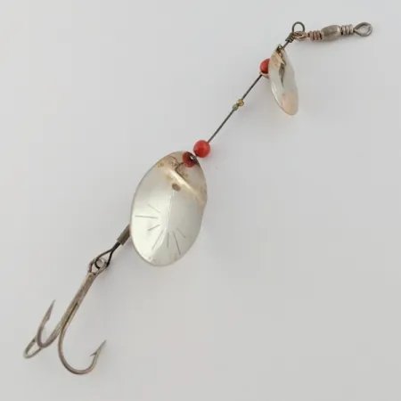 Vintage Weller June-Bug, 1/4oz silver/gold spinning lure #24206