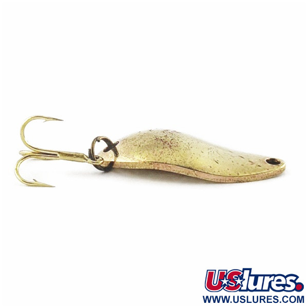 Vintage  Luhr Jensen Lil' Kroc (Krocodile Stubby), 3/16oz brass fishing spoon #24208