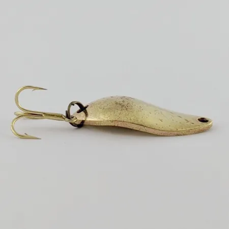 Vintage Luhr Jensen Lil' Kroc (Krocodile Stubby), 3/16oz brass fishing spoon #24208