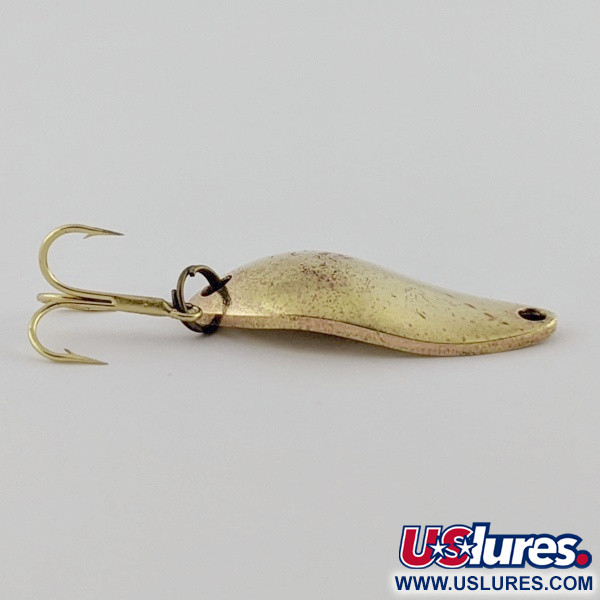 Vintage  Luhr Jensen Lil' Kroc (Krocodile Stubby), 3/16oz brass fishing spoon #24208