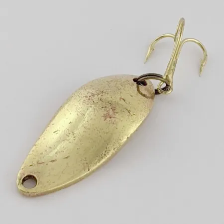 Vintage Luhr Jensen Lil' Kroc (Krocodile Stubby), 3/16oz brass fishing spoon #24208