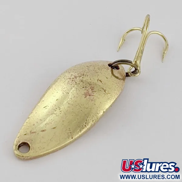 Vintage  Luhr Jensen Lil' Kroc (Krocodile Stubby), 3/16oz brass fishing spoon #24208