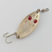 Vintage   Hofschneider Red Eye Junior, 1/4oz silver/brass/red eyes fishing spoon #24210