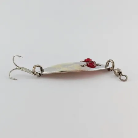 Vintage Hofschneider Red Eye Junior, 1/4oz silver/brass/red eyes fishing spoon #24210