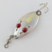 Vintage   Hofschneider Red Eye Junior, 1/4oz silver/brass/red eyes fishing spoon #24210