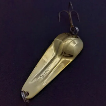 Vintage James Aitken Haver, 2/5oz gold fishing spoon #24215