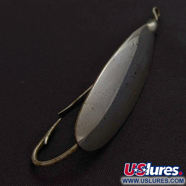 Vintage   Johnson Silver Minnow Weedless, 1/3oz nickel fishing spoon #24217
