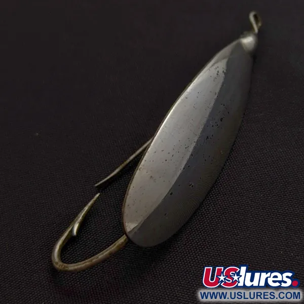 Vintage   Johnson Silver Minnow Weedless, 1/3oz nickel fishing spoon #24217